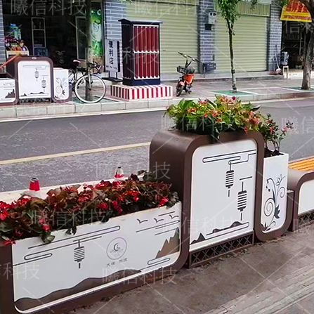 公園椅商業(yè)街座椅花箱升級(jí)款
